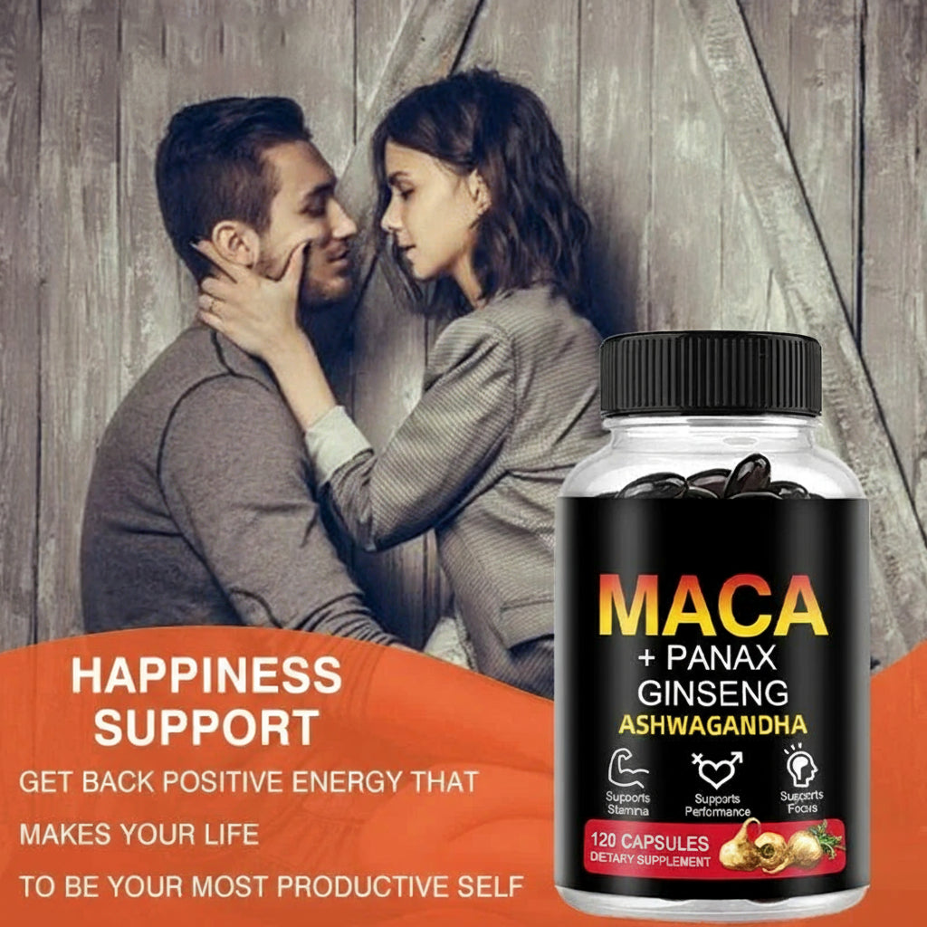Maca Noire du Pérou & Ginseng Panax – Formule Traditionnelle Naturelle (120 Gélules)