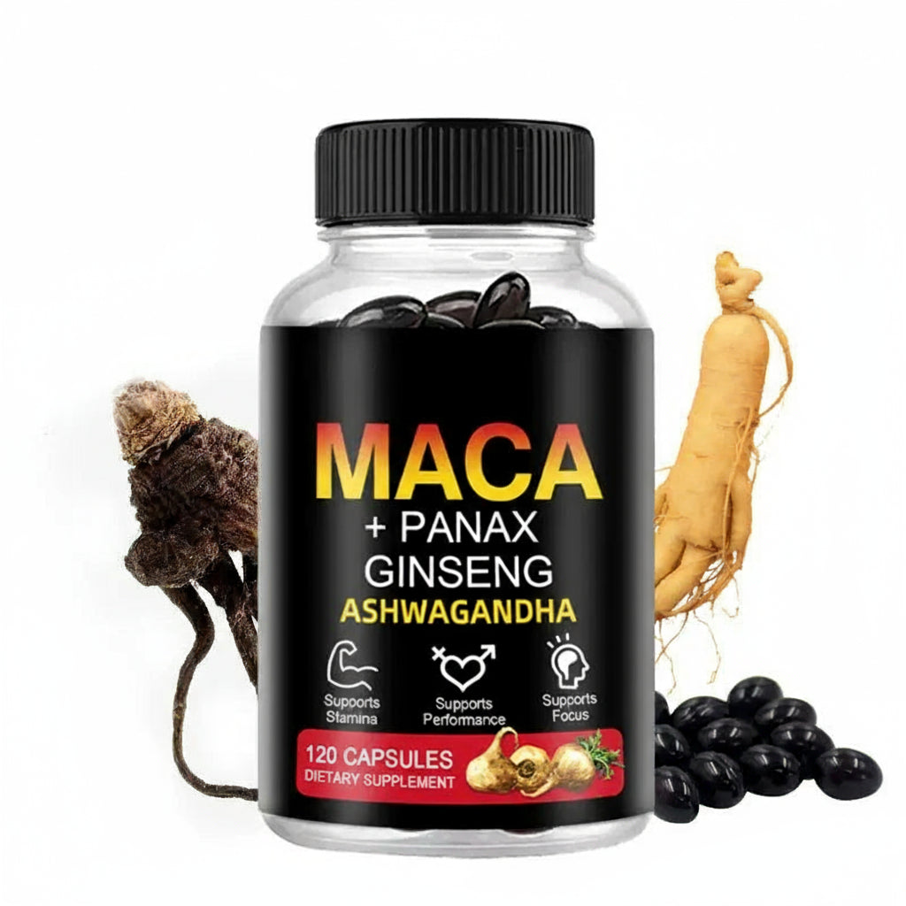 Maca Noire du Pérou & Ginseng Panax – Formule Traditionnelle Naturelle (120 Gélules)