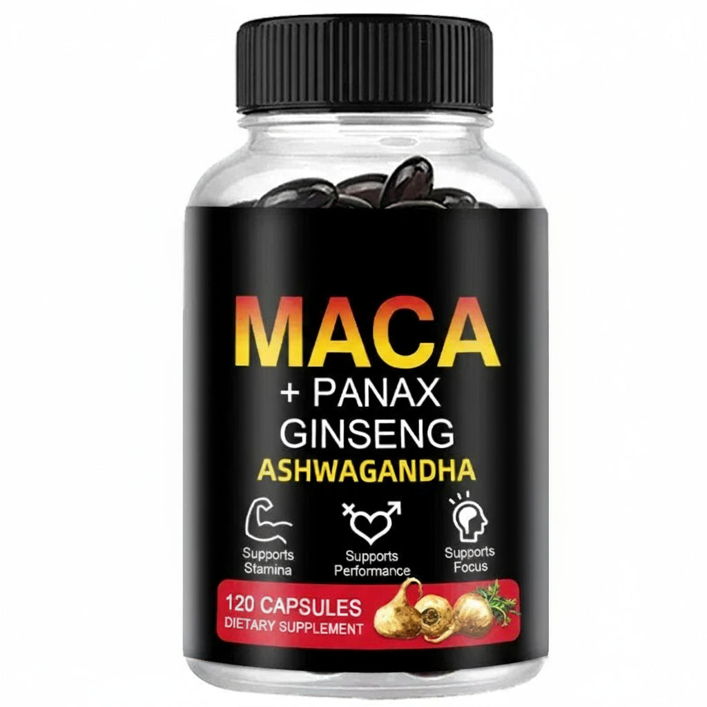 Maca Noire du Pérou & Ginseng Panax – Formule Traditionnelle Naturelle (120 Gélules)