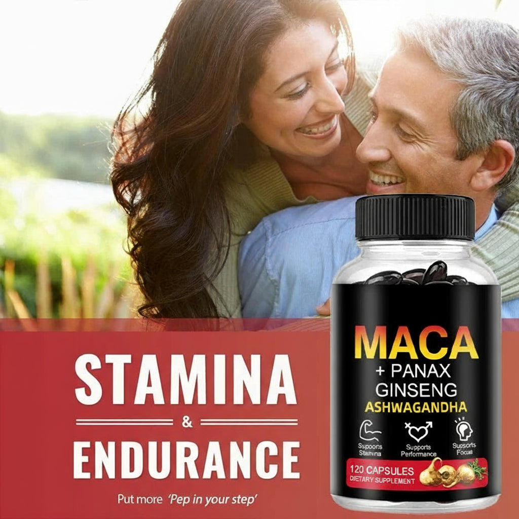 Maca Noire du Pérou & Ginseng Panax – Formule Traditionnelle Naturelle (120 Gélules)